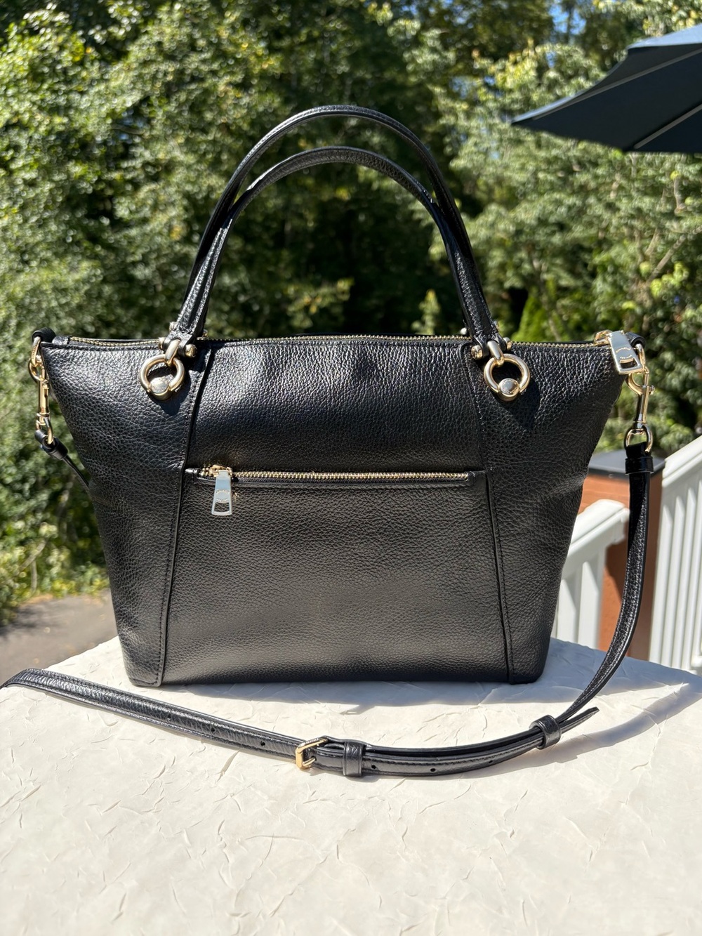 COACH Kacey Satchel In Black C6229 - Picture 5 of 11